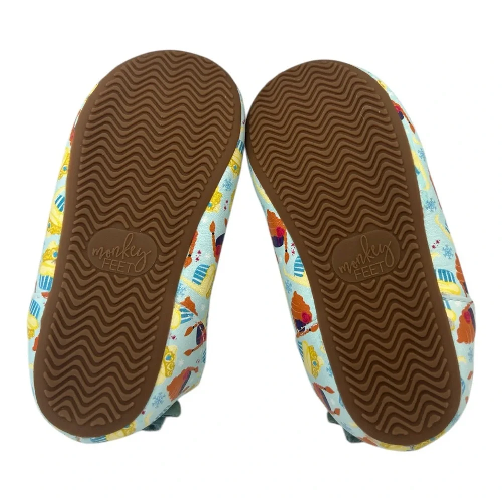 Monkey Feet Girl Toddler Cupcake‎ MaryJanes Bow Colorful Patterned Shoes Sz 2-3Y
